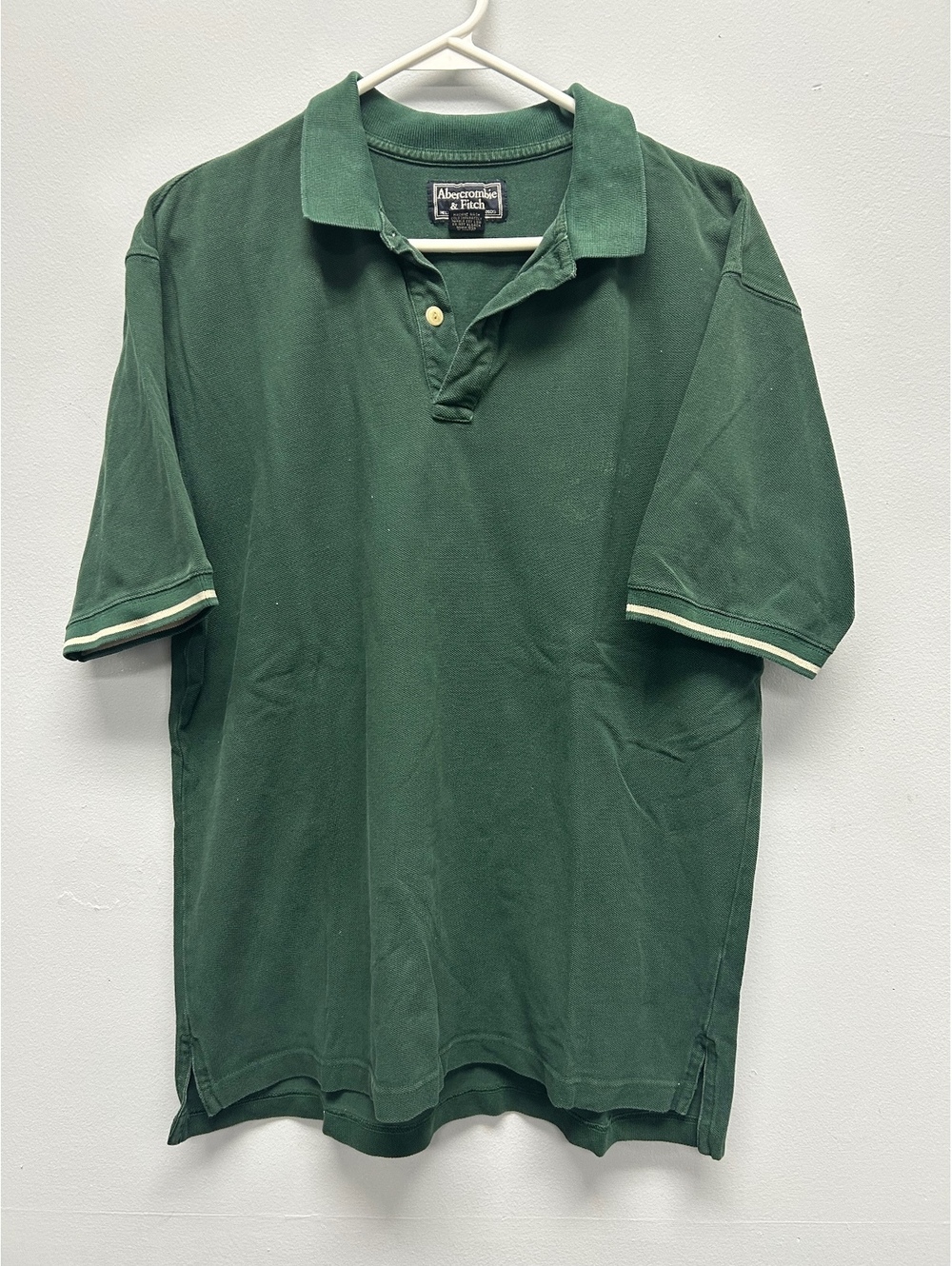 Vintage Y2K Abercrombie & Fitch Men's Green Polo Shirt